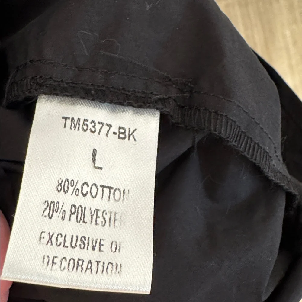 THML Black Smocked Midi Dress VNeck Short Puff Sleeves Size Large - Picture 5 of 7